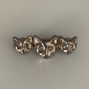 Vintage MEOW 925 Three Little Kitten Brooch